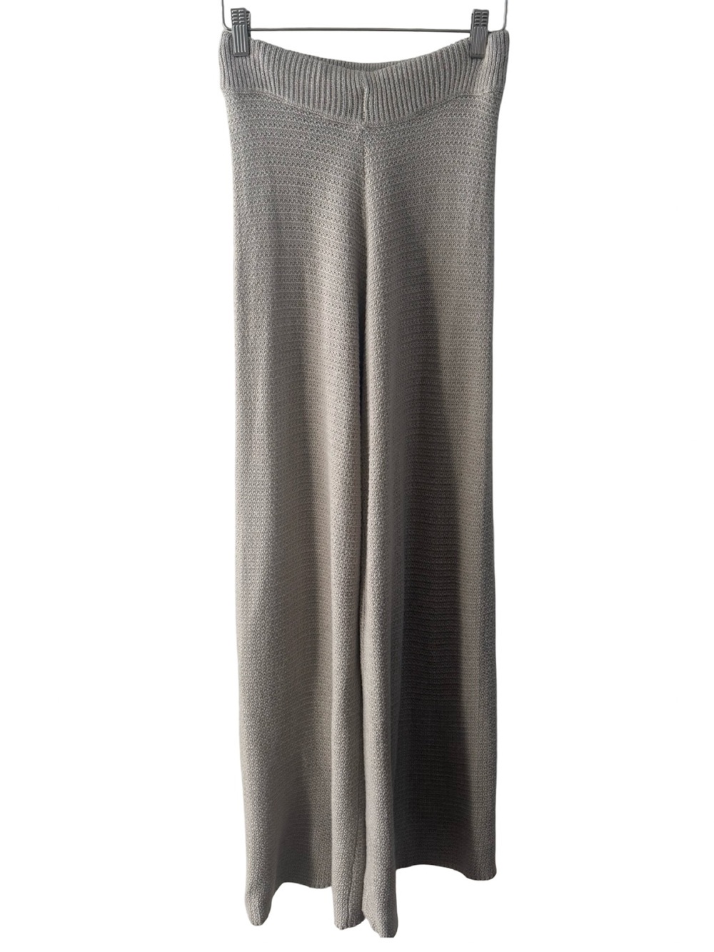 RD Style Beige Knit Wide-Leg Pants